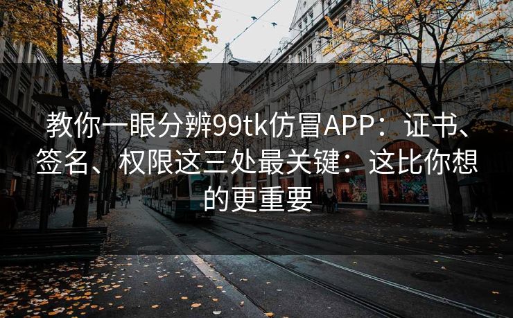 教你一眼分辨99tk仿冒APP：证书、签名、权限这三处最关键：这比你想的更重要